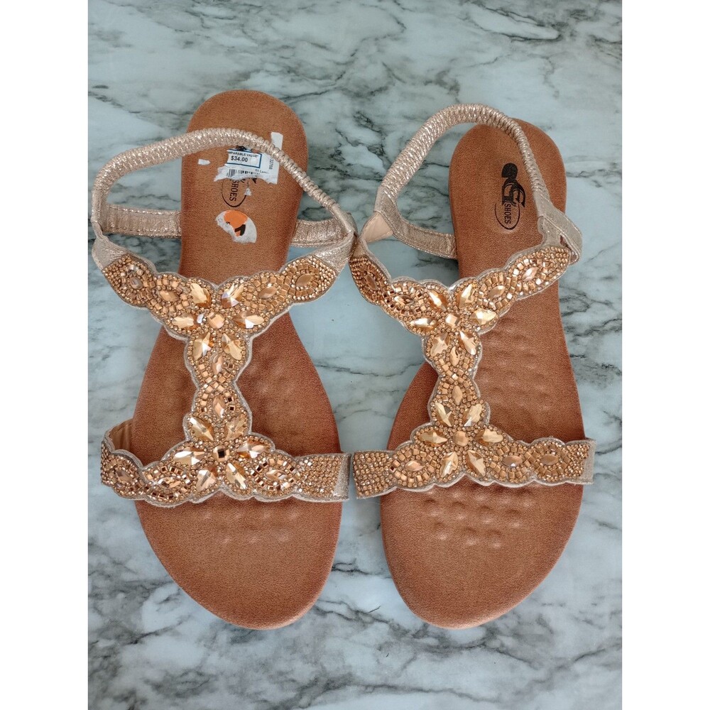 CG Shoes Ginette Rhinestone Strappy Sandals Size 11